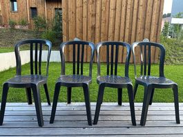 Gartenstühle anthrazit | stapelbar